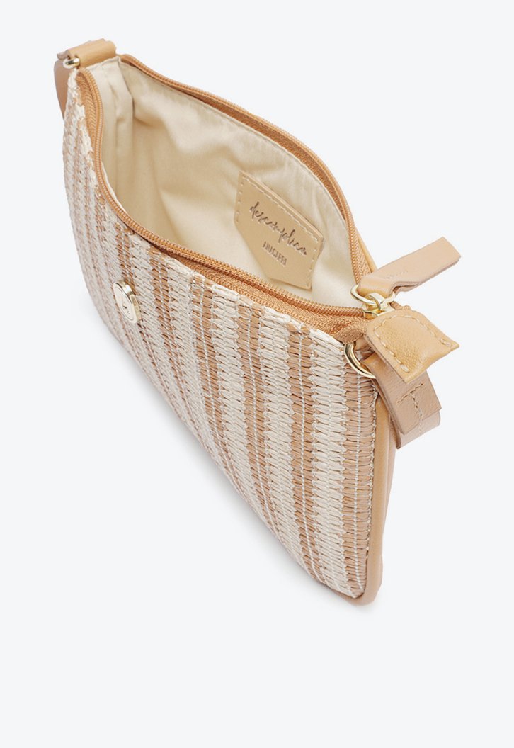 Bolsa Crossbody Nude E Marrom Anacapri Pequena Palha Zz Mall