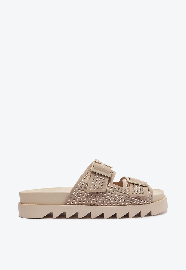 Papete Rasteira Nude Anacapri Fivela Glam Zz Mall