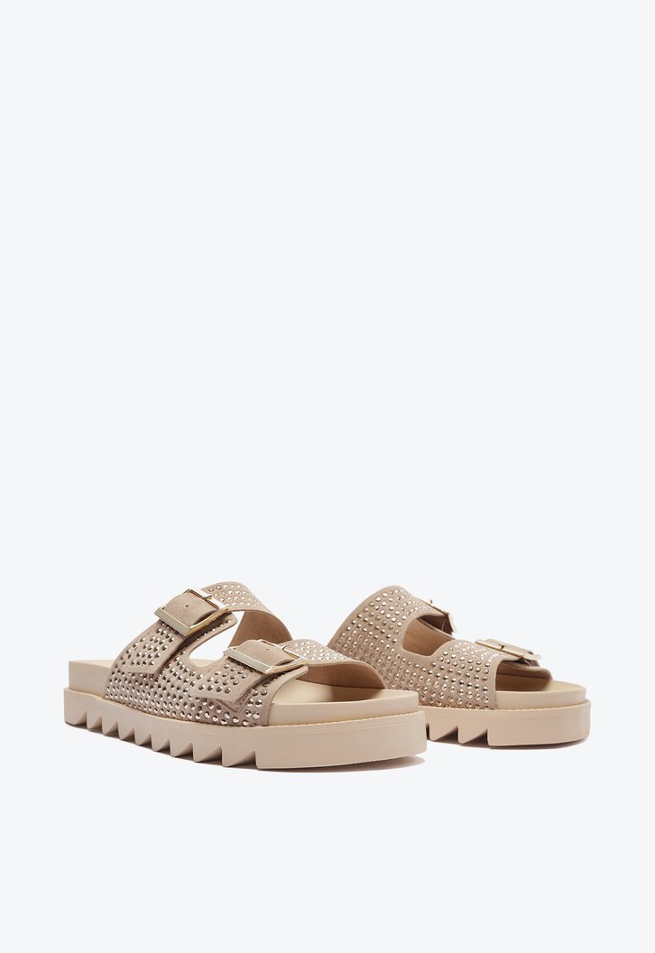 Papete Rasteira Nude Anacapri Fivela Glam Zz Mall