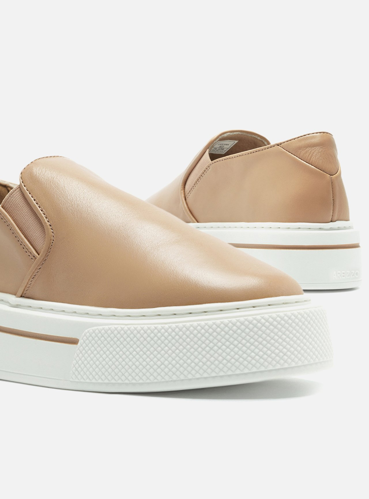 Slip On Nude Arezzo Sola Alta Zz Mall
