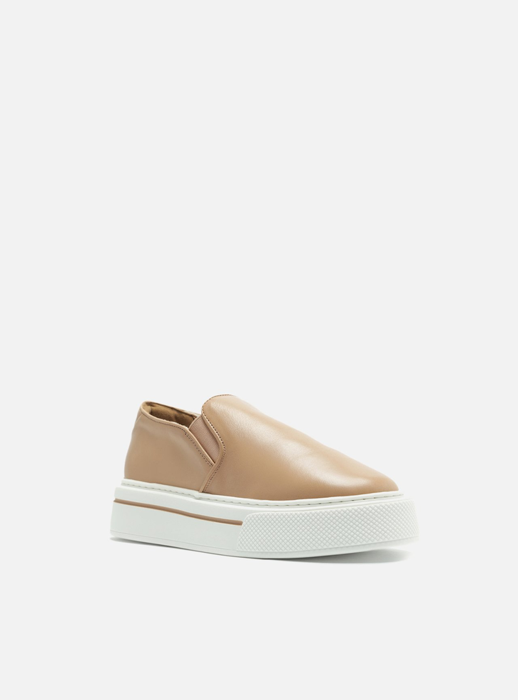 Slip On Nude Arezzo Sola Alta Zz Mall