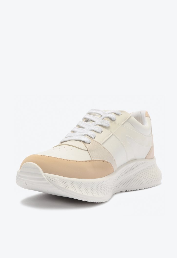 Tênis Branco E Nude Anacapri Recortes Vinil Transparente ZZ MALL