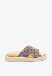 Papete Nude Anacapri Anatômica Duas Tiras Brilho Rocker ZZ MALL