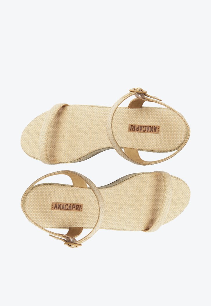 Sandália Plataforma Nude Natural Anacapri Corda ZZ MALL