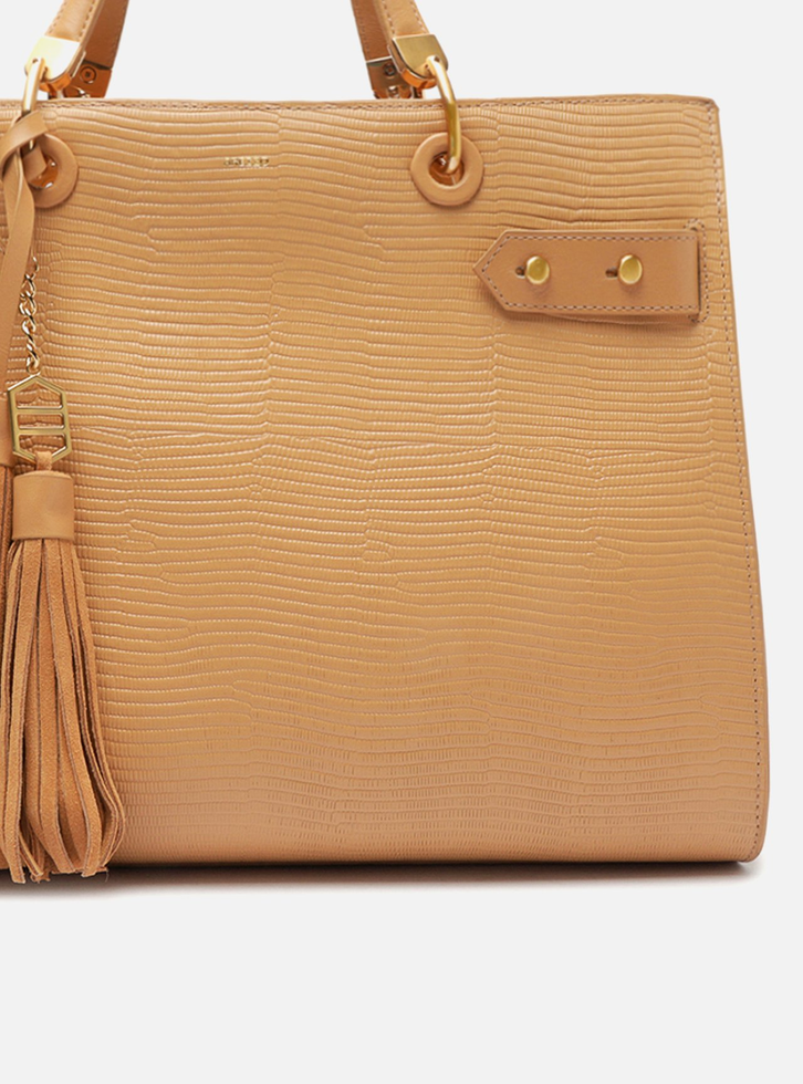 Bolsa Tote Nude Arezzo Couro Grande Barbicacho Zz Mall