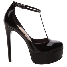 scarpin meia pata verniz