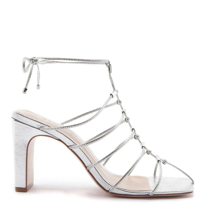 schutz sandalia prata