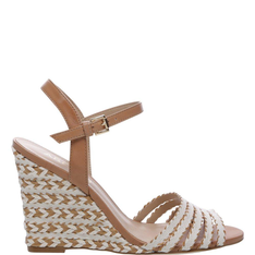 sandalia anabela arezzo azul marinho