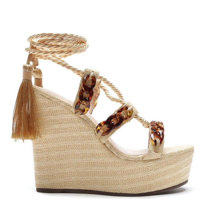 SANDÁLIA Schutz ANABELA PALHA TRESSÊ | ZZ MALL