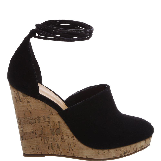 Wedge Schutz Espadrille Lace Up Black Zz Mall