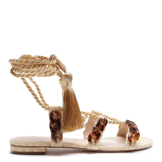 rasteira dourada schutz