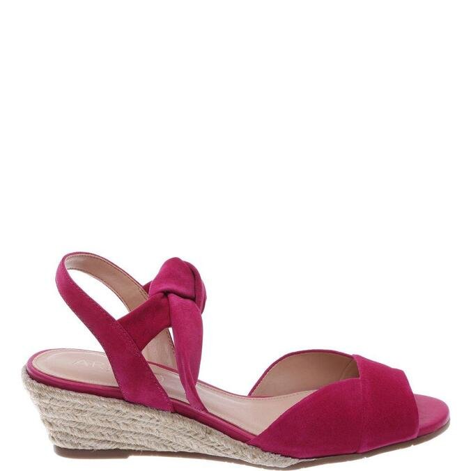 sandalia salto anabela arezzo