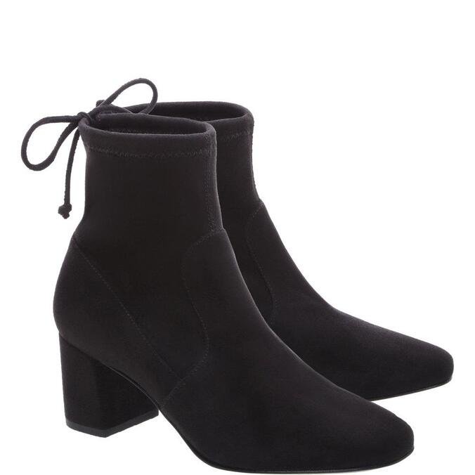 Bota Arezzo Skinny Curta Amarração Preta | ZZ MALL