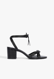 Sandália Black Schutz Block Heel Strings