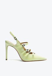 Sapato Mule Verde Schutz Veronica Pump Couro