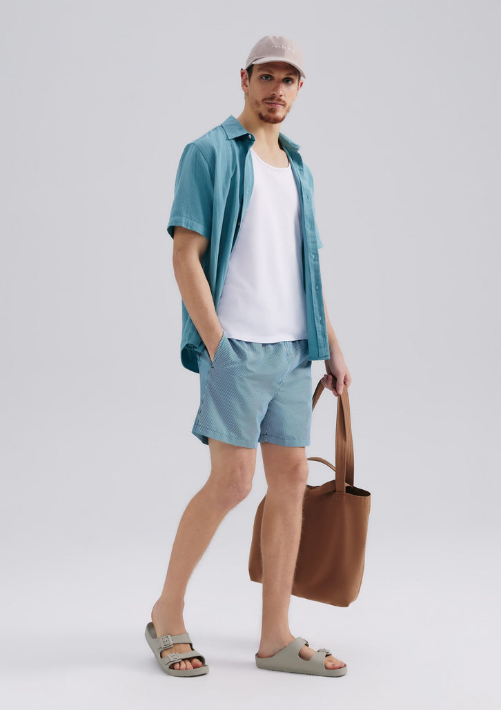 Shorts Verde Hering Praia Estampado