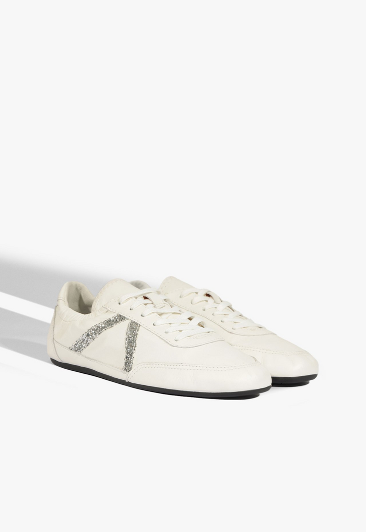 Tênis Retro 95 Couro Brilho Branco