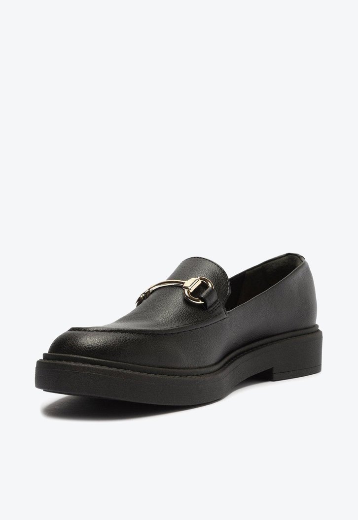 Mocassim Flatform Preto Anacapri Bridão