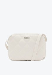 Bolsa Tiracolo Branca Anacapri Média Matelassê Triangular Arredondada