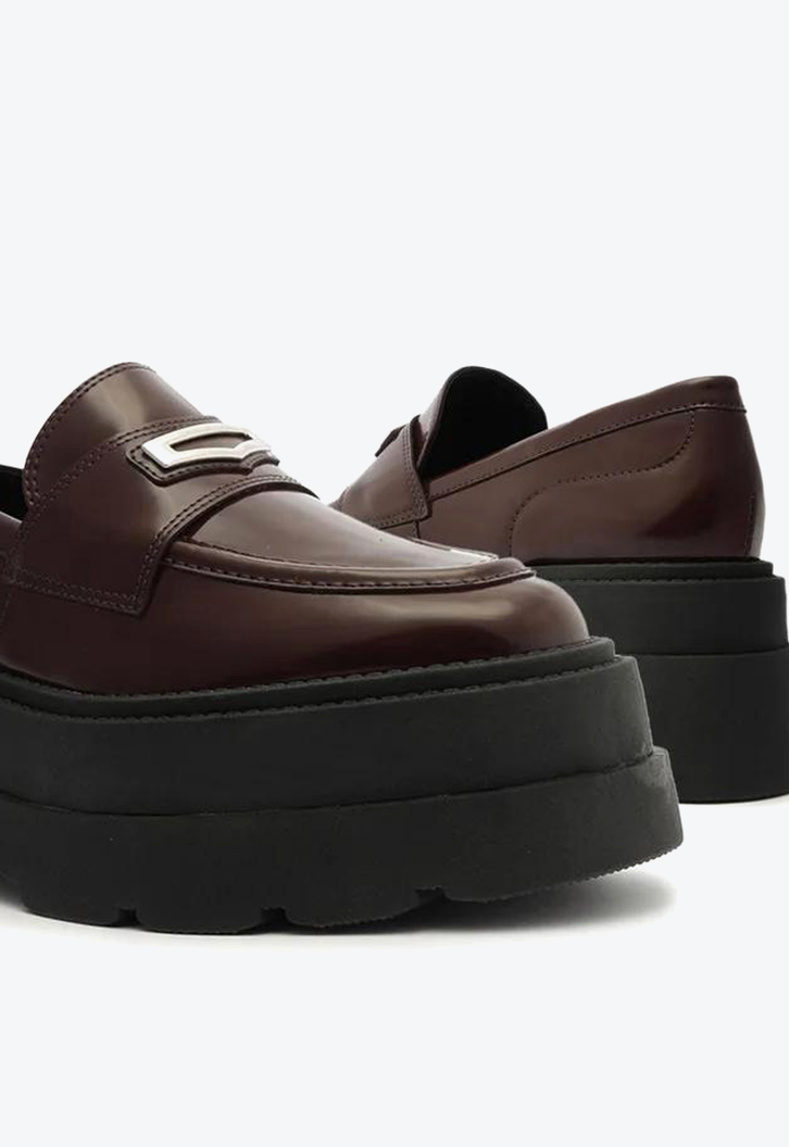 Mocassim Plataforma Vinho Arezzo Livia