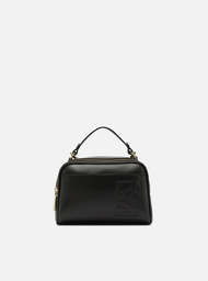 Bolsa Tiracolo Preta Arezzo Pequena Carimbo
