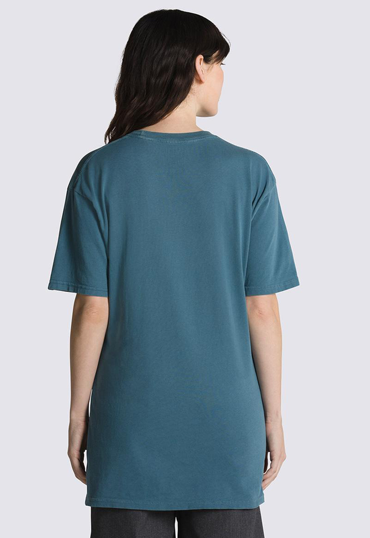 Camiseta Vans Washed Floral Logo Vintage Ss Teal