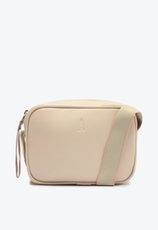 Bolsa Tiracolo Branca Anacapri Pequena Alça Gorgurão Bicolor