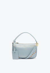 Bolsa Tiracolo Azul Schutz Casey Rivets Pequena Couro