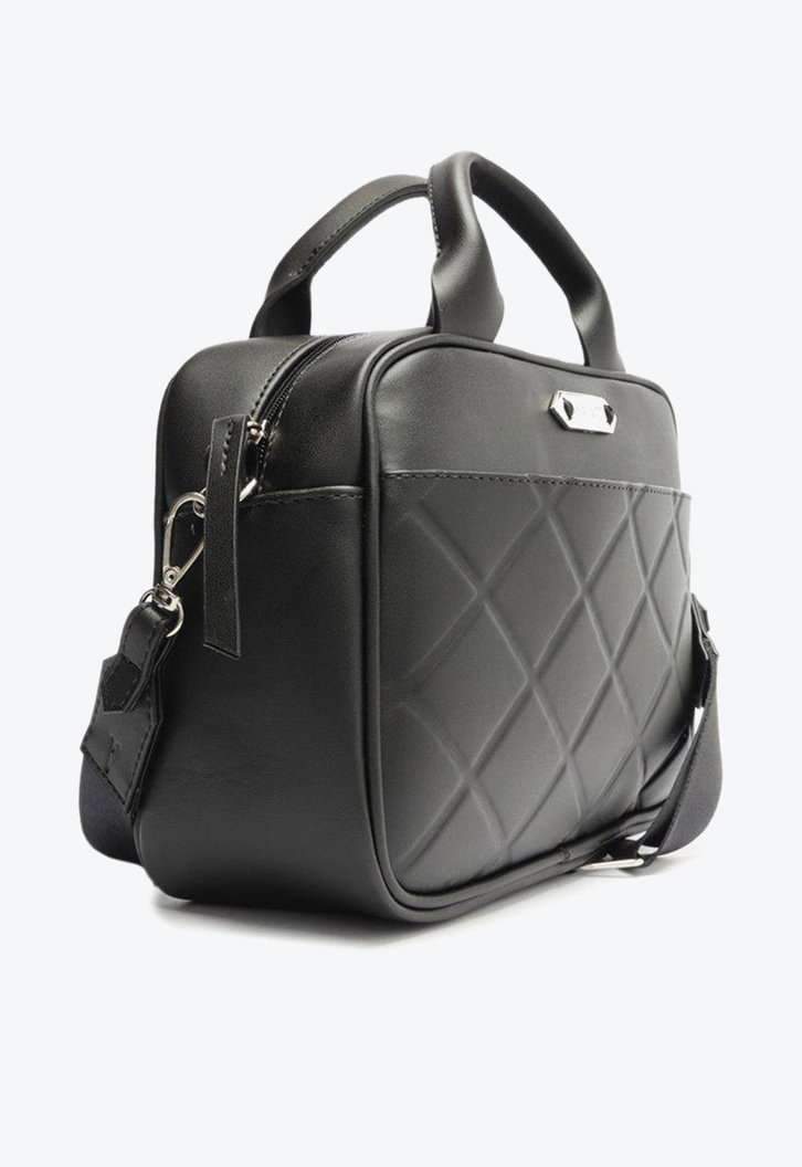 Bolsa Tote Preta Anacapri Matelassê Média