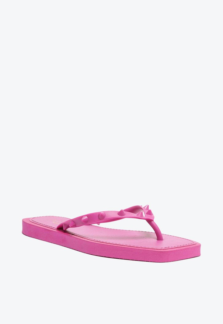 Chinelo De Dedo Roxo Brizza Bico Quadrado Rock