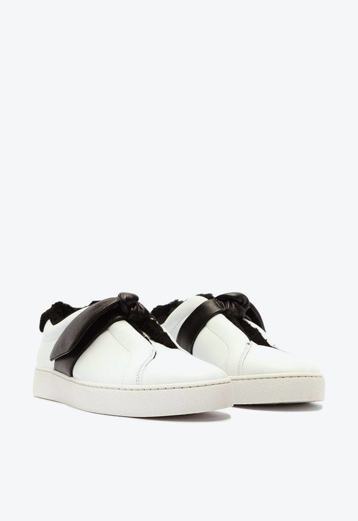 Asymmetric Clarita Sneaker Shearling Black
