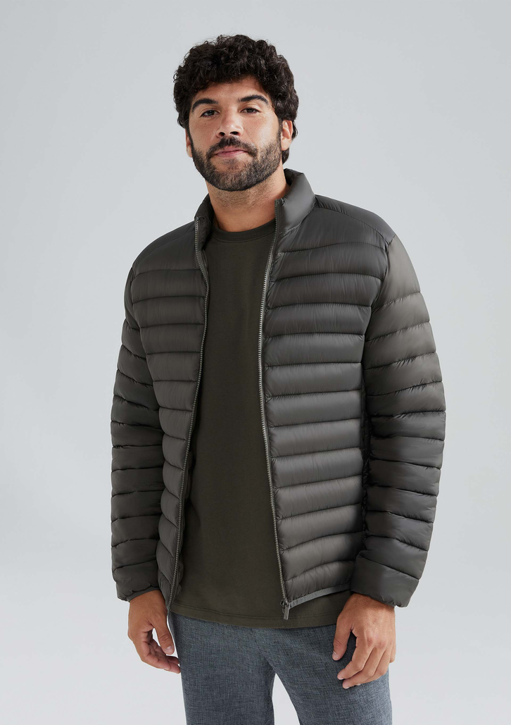 Jaqueta Verde Militar Hering Básica Masculina Puffer Comfort