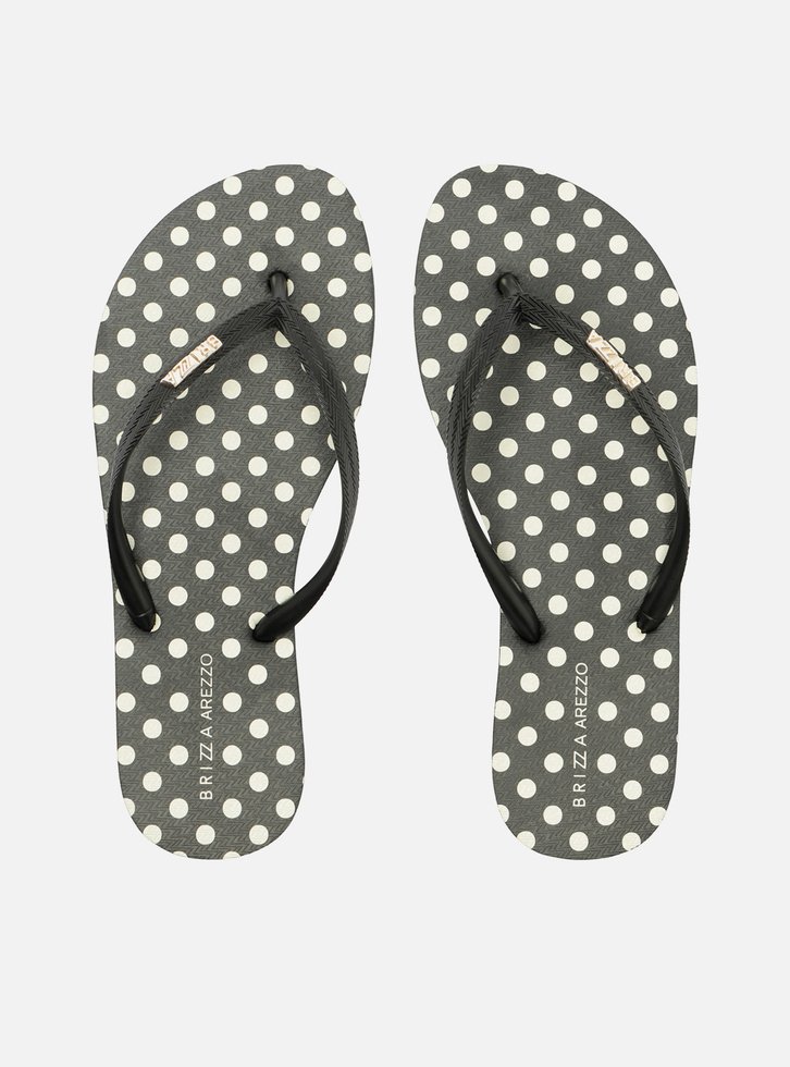 Chinelo de Dedo Preto Poá Brizza