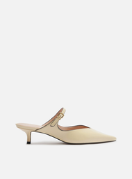 Mule Amarela Arezzo Couro Bico Fino Boneca
