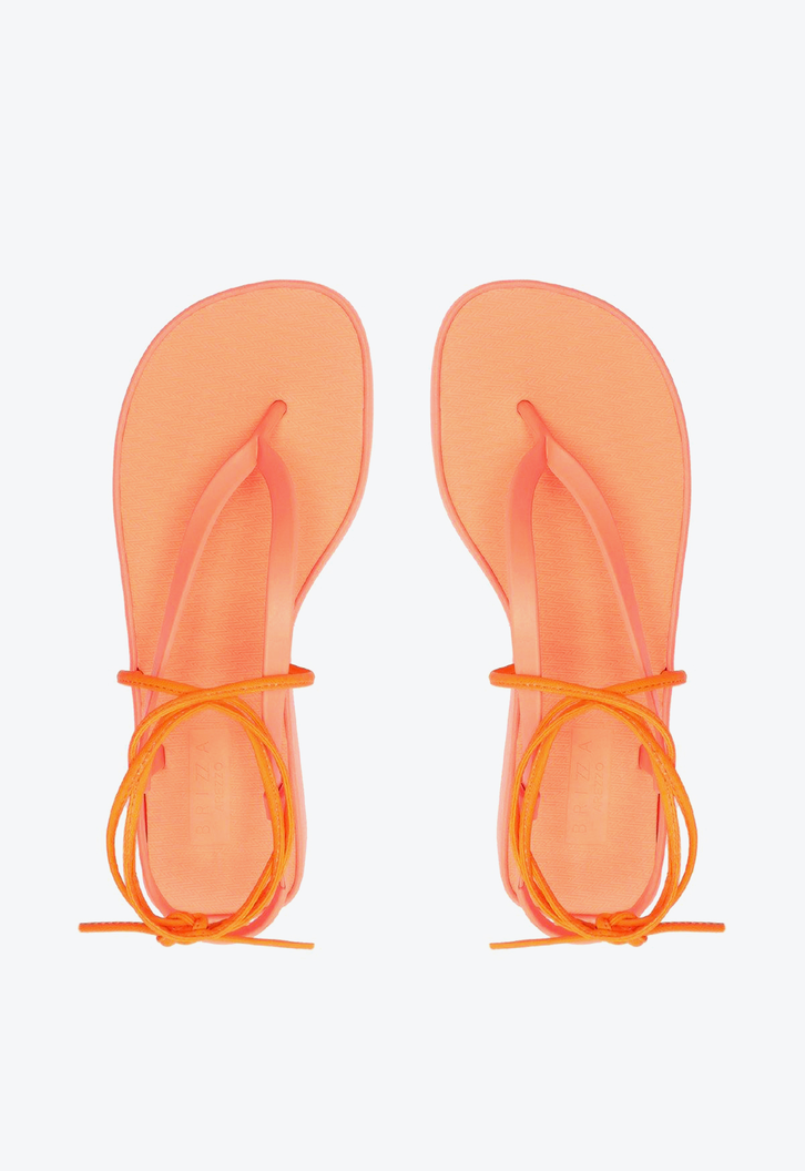 Sandália Flatform Laranja Brizza  Amarração