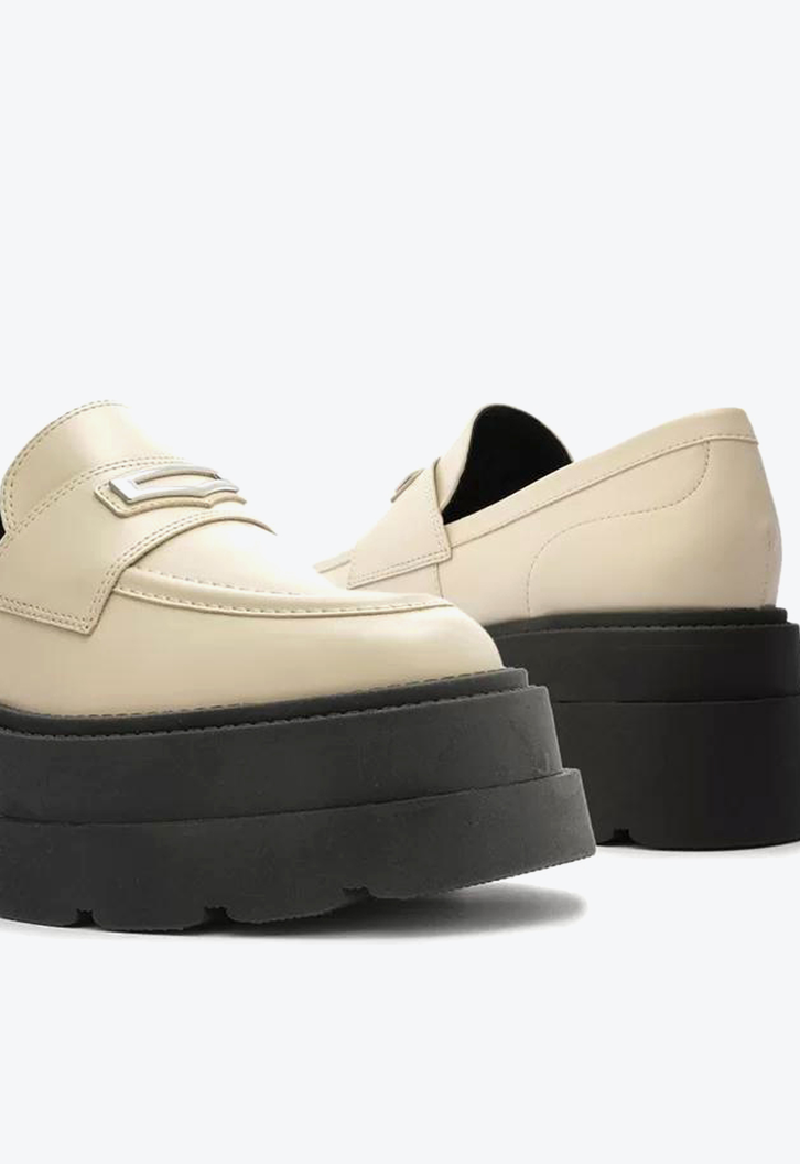 Mocassim Plataforma Off-White Arezzo Livia