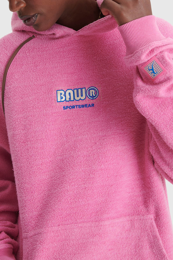 Moletom Rosa Baw Clothing Hoodie Raglan Sport Vintage