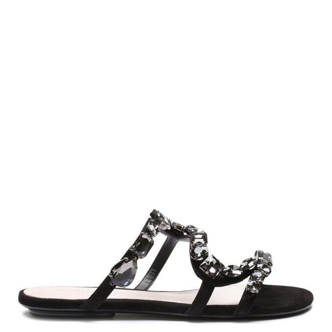 Rasteira Schutz Pedras Preta Original - KOT9 | Etiqueta Única