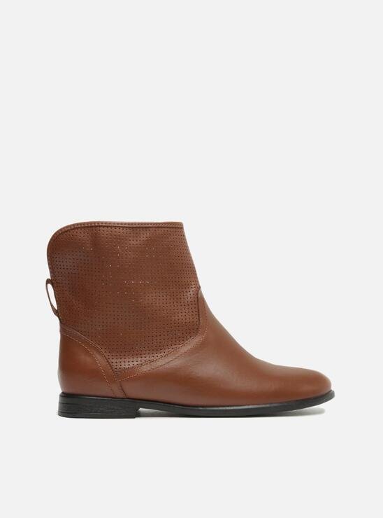 BOTA MARROM AREZZO CANO MÉDIO SALTO BAIXO