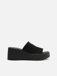 Sandália Preta Knit Flatform Barcelona