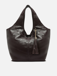 Bolsa Hobo Marrom Couro Ísis Grande