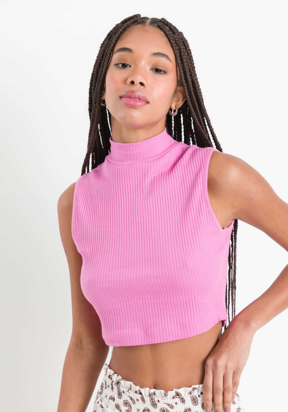 Blusa Rosa My Favorite Things Cropped Gola Alta | ZZ MALL