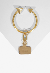 Bag Charm Virgo Piercing Couro Bege