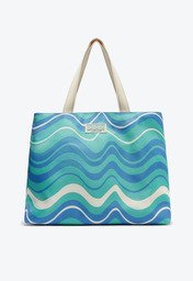 Bolsa Shopping Azul Anacapri Grande Ondas Sundown