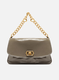 Bolsa Tiracolo Cinza Arezzo Couro Amélia Grande