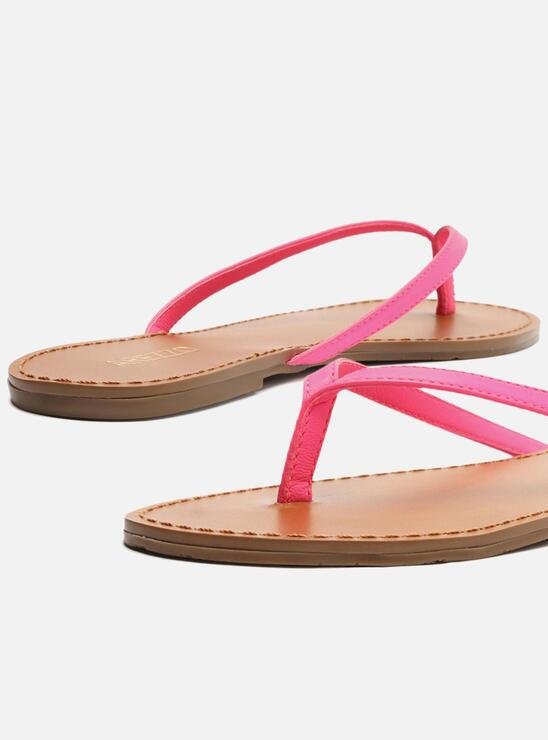 KIT FLIP FLOP E BAG ROSA AREZZO
