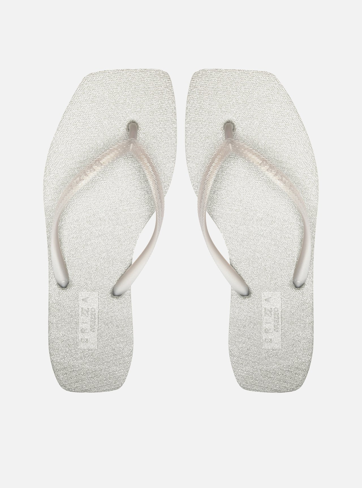 Chinelo de Dedo Prata Square Brizza