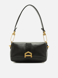 Bolsa Tiracolo Preta Arezzo Couro Gisele Pequena