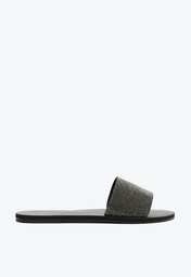 Rasteira Dourada Anacapri Manta Brilhosa | ZZ MALL