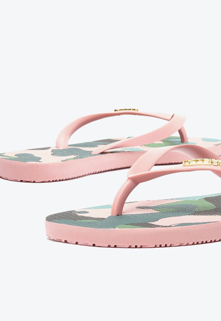 Chinelo De Dedo Rosa Brizza Camuflado